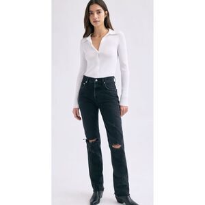 NWOT AGOLDE Cherie Jean High-rise straight jeans, $238 Sz 23 C8